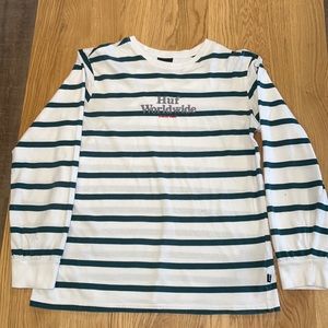 HUF Worldwide Green Stripe Long sleeve